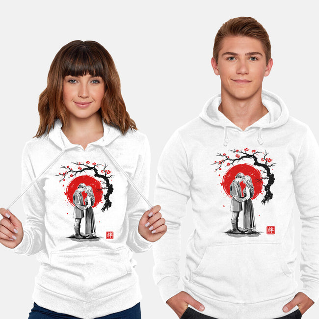 True Love Sumi-e-Unisex-Pullover-Sweatshirt-retrodivision