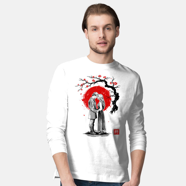 True Love Sumi-e-Mens-Long Sleeved-Tee-retrodivision