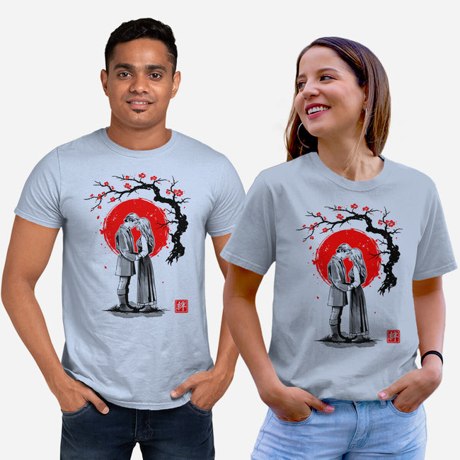 True Love Sumi-e-Unisex-Basic-Tee-retrodivision