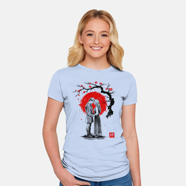 True Love Sumi-e-Womens-Fitted-Tee-retrodivision
