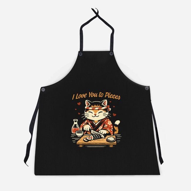 I Love You To Pieces-Unisex-Kitchen-Apron-Popnotic