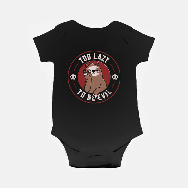 Too Lazy To Be Evil-Baby-Basic-Onesie-rarpoint