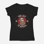 Too Lazy To Be Evil-Womens-V-Neck-Tee-rarpoint