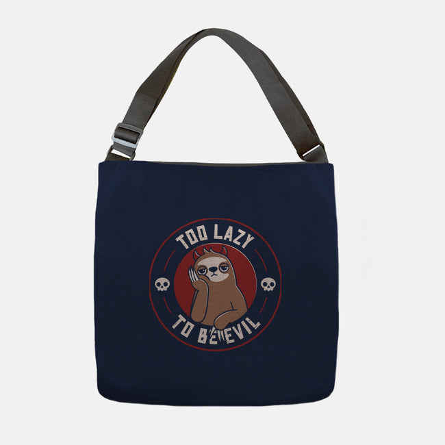 Too Lazy To Be Evil-None-Adjustable Tote-Bag-rarpoint