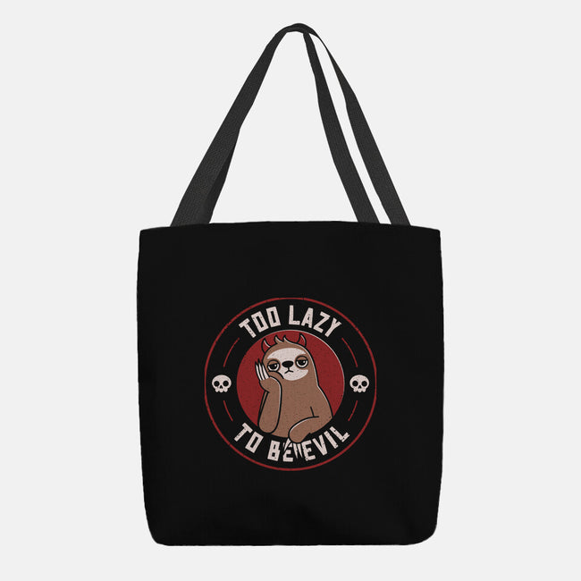 Too Lazy To Be Evil-None-Basic Tote-Bag-rarpoint