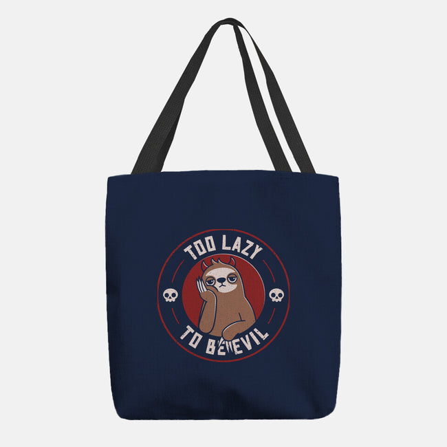 Too Lazy To Be Evil-None-Basic Tote-Bag-rarpoint