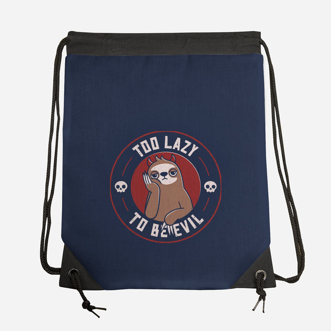 Too Lazy To Be Evil-None-Drawstring-Bag-rarpoint