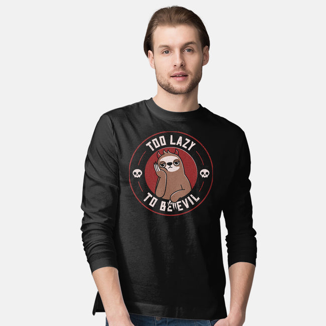 Too Lazy To Be Evil-Mens-Long Sleeved-Tee-rarpoint