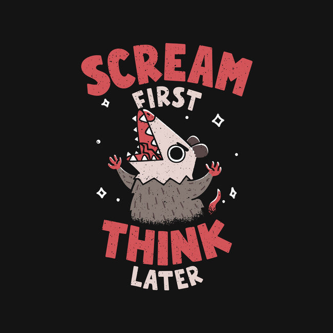 Scream First Think Later-None-Drawstring-Bag-rarpoint