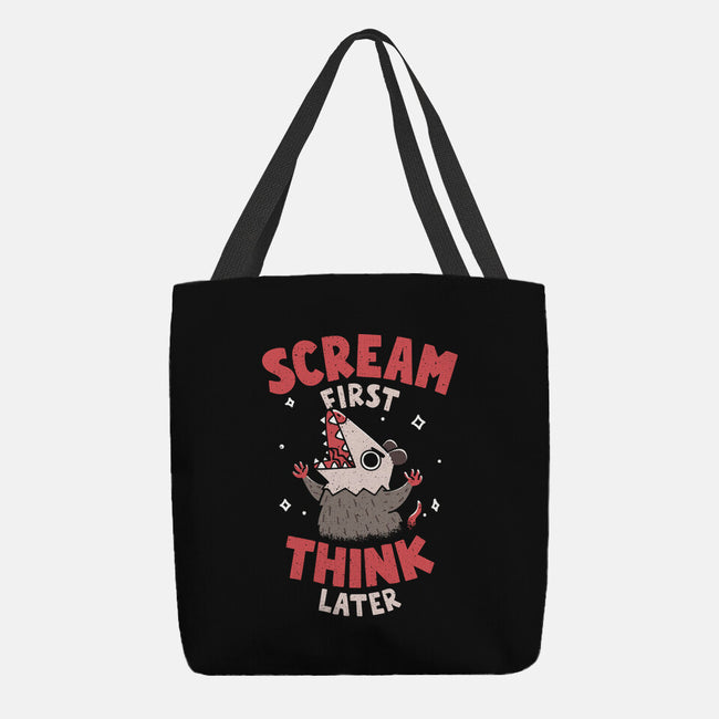 Scream First Think Later-None-Basic Tote-Bag-rarpoint