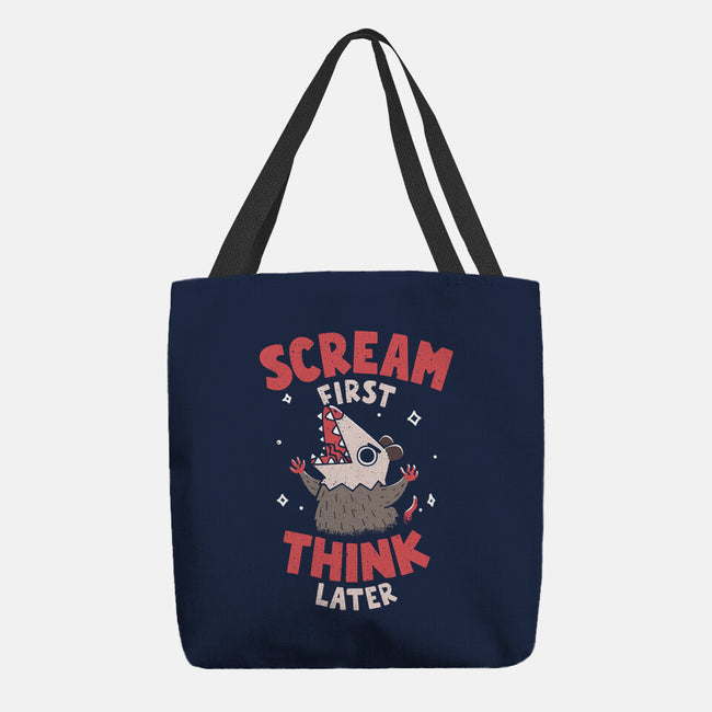 Scream First Think Later-None-Basic Tote-Bag-rarpoint