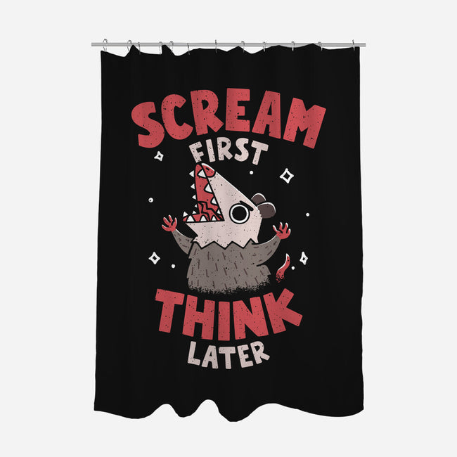 Scream First Think Later-None-Polyester-Shower Curtain-rarpoint
