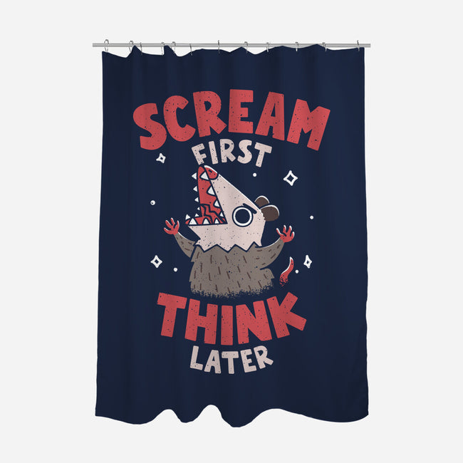 Scream First Think Later-None-Polyester-Shower Curtain-rarpoint