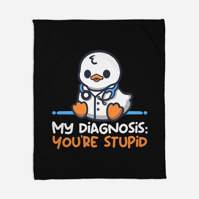 Funny Doctor Diagnosis-None-Fleece-Blanket-NemiMakeit