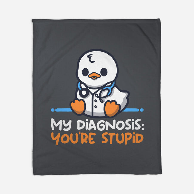 Funny Doctor Diagnosis-None-Fleece-Blanket-NemiMakeit
