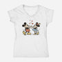 Two Hands One Heart-Womens-V-Neck-Tee-kg07