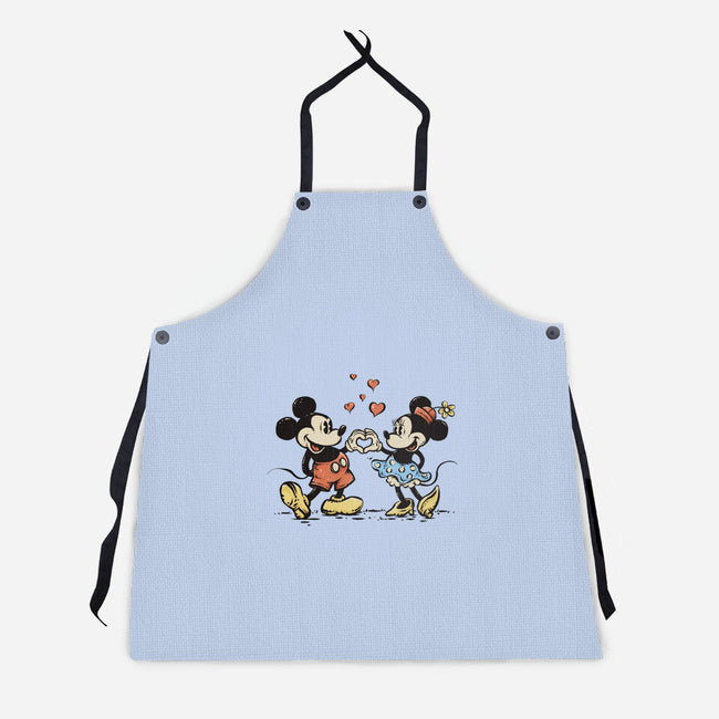Two Hands One Heart-Unisex-Kitchen-Apron-kg07