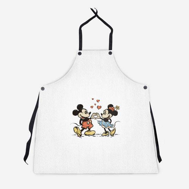 Two Hands One Heart-Unisex-Kitchen-Apron-kg07