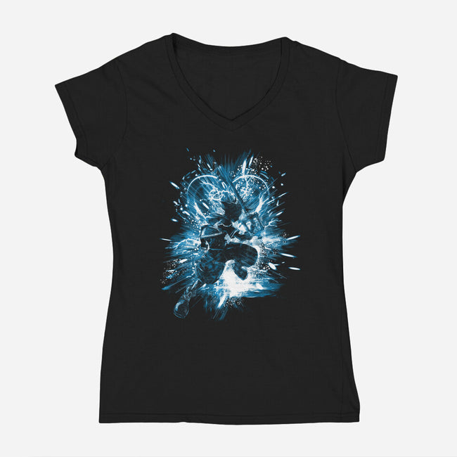 The Way To The Heart-Womens-V-Neck-Tee-kharmazero