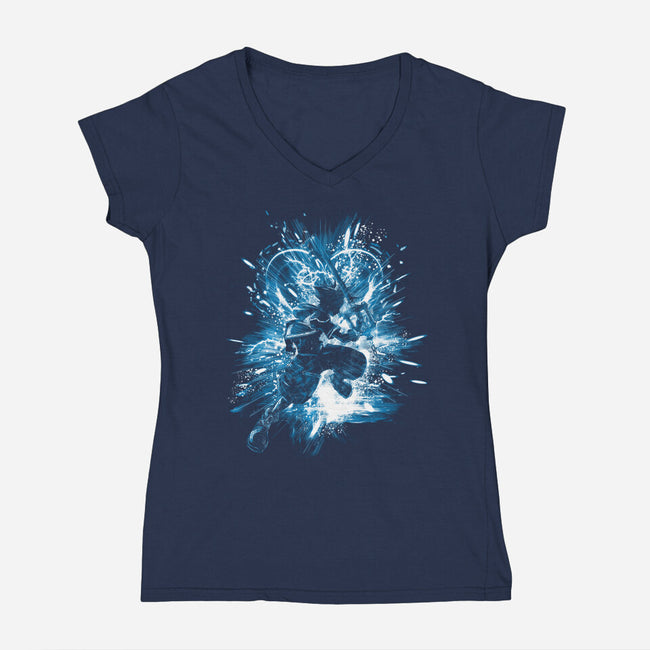 The Way To The Heart-Womens-V-Neck-Tee-kharmazero