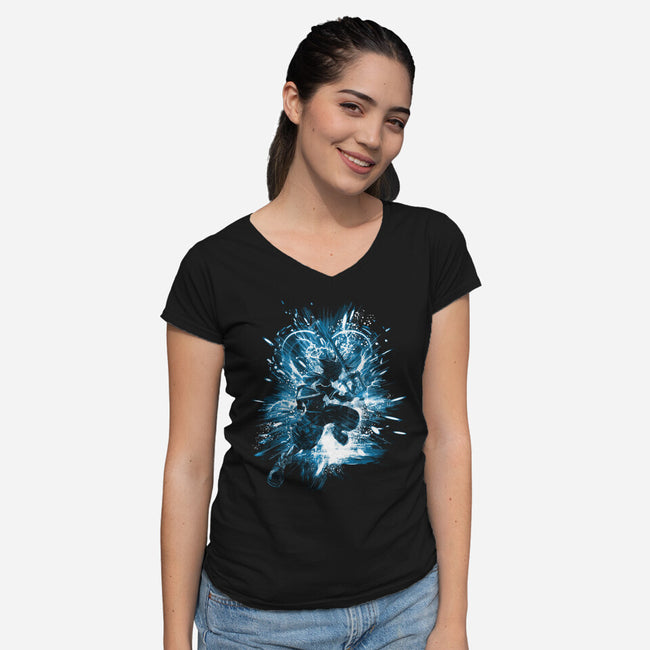 The Way To The Heart-Womens-V-Neck-Tee-kharmazero