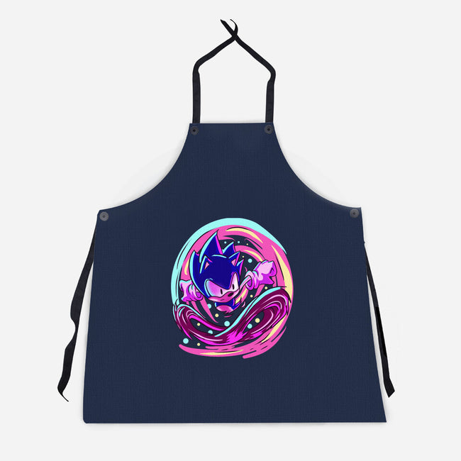 Hedgehog Run-Unisex-Kitchen-Apron-nickzzarto