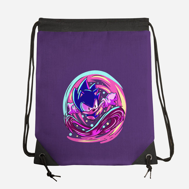 Hedgehog Run-None-Drawstring-Bag-nickzzarto