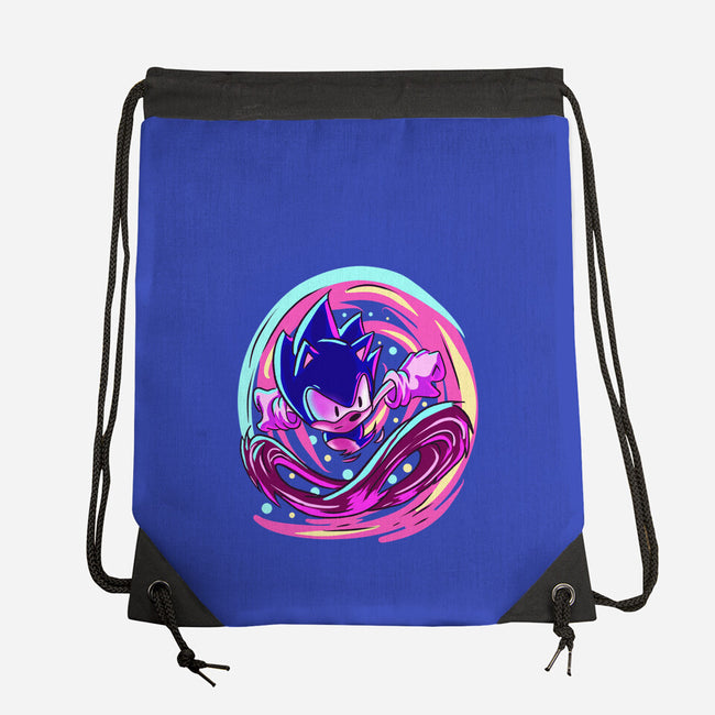 Hedgehog Run-None-Drawstring-Bag-nickzzarto