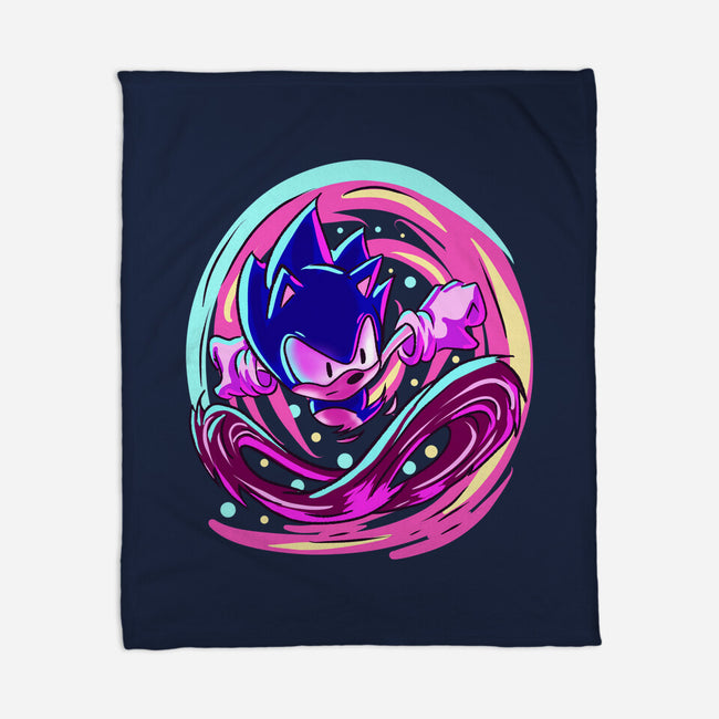 Hedgehog Run-None-Fleece-Blanket-nickzzarto