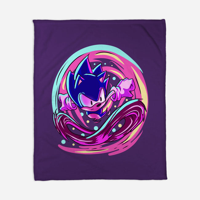 Hedgehog Run-None-Fleece-Blanket-nickzzarto