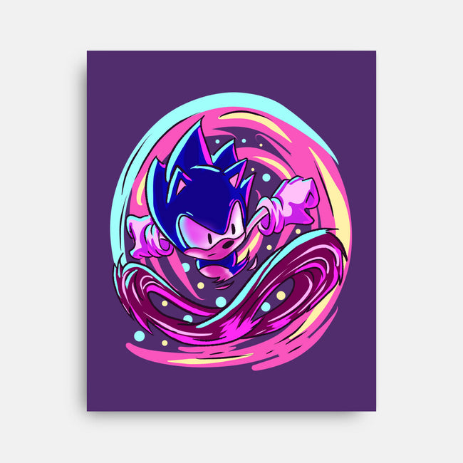 Hedgehog Run-None-Stretched-Canvas-nickzzarto