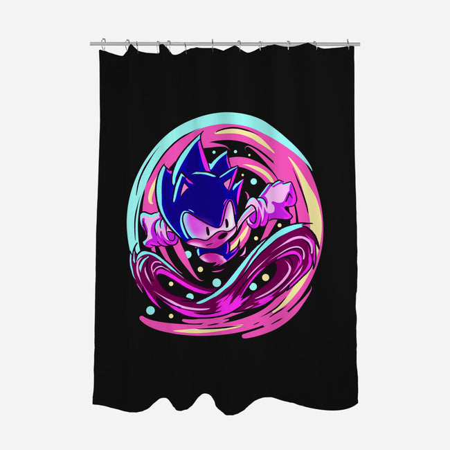 Hedgehog Run-None-Polyester-Shower Curtain-nickzzarto
