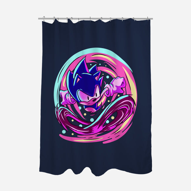 Hedgehog Run-None-Polyester-Shower Curtain-nickzzarto
