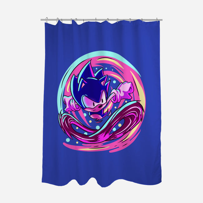 Hedgehog Run-None-Polyester-Shower Curtain-nickzzarto