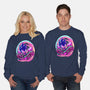 Hedgehog Run-Unisex-Crew Neck-Sweatshirt-nickzzarto