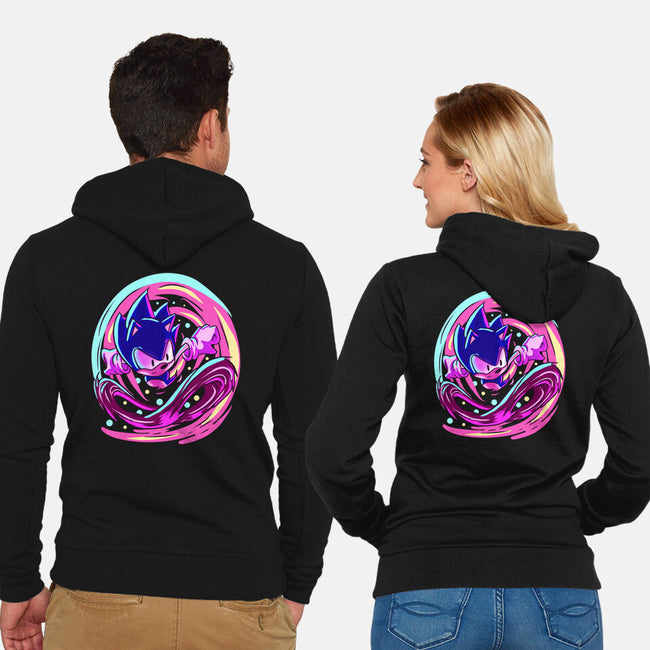 Hedgehog Run-Unisex-Zip-Up-Sweatshirt-nickzzarto