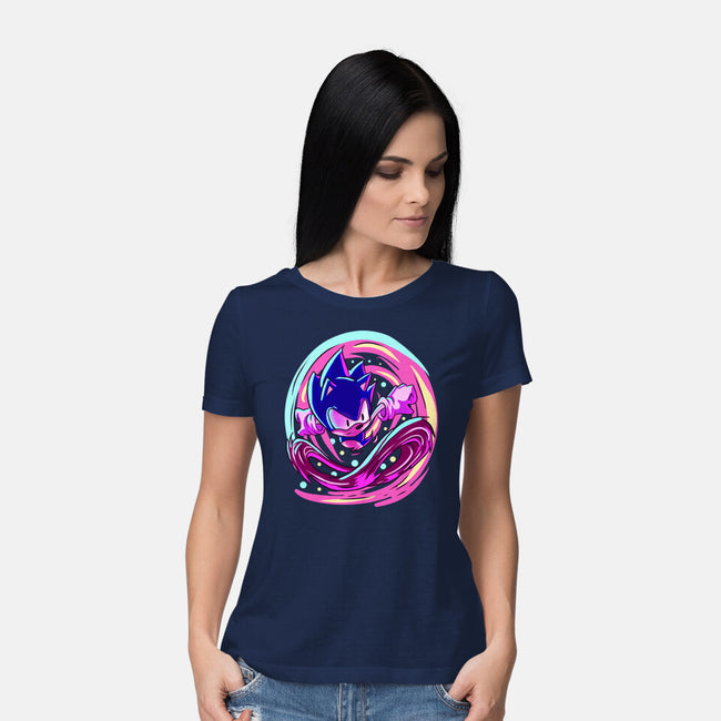 Hedgehog Run-Womens-Basic-Tee-nickzzarto