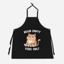 Brain Empty Vibes Only-Unisex-Kitchen-Apron-GODZILLARGE
