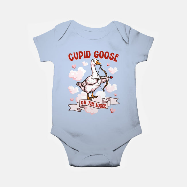 Cupid Goose Valentines Day-Baby-Basic-Onesie-The Ginger Effect