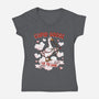 Cupid Goose Valentines Day-Womens-V-Neck-Tee-The Ginger Effect
