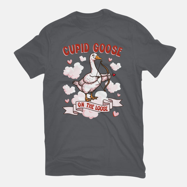 Cupid Goose Valentines Day-Mens-Heavyweight-Tee-The Ginger Effect