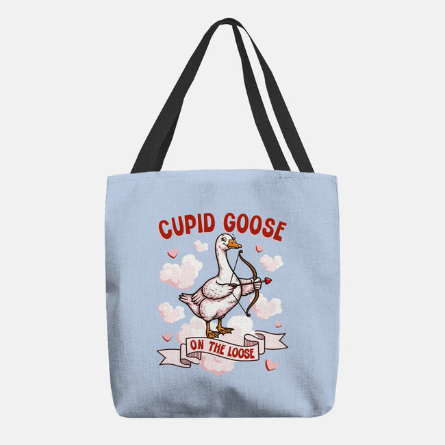 Cupid Goose Valentines Day-None-Basic Tote-Bag-The Ginger Effect