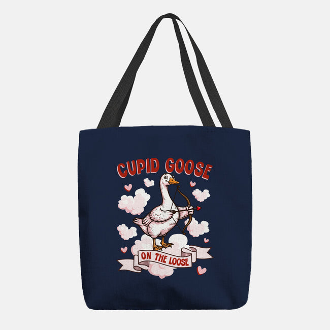 Cupid Goose Valentines Day-None-Basic Tote-Bag-The Ginger Effect