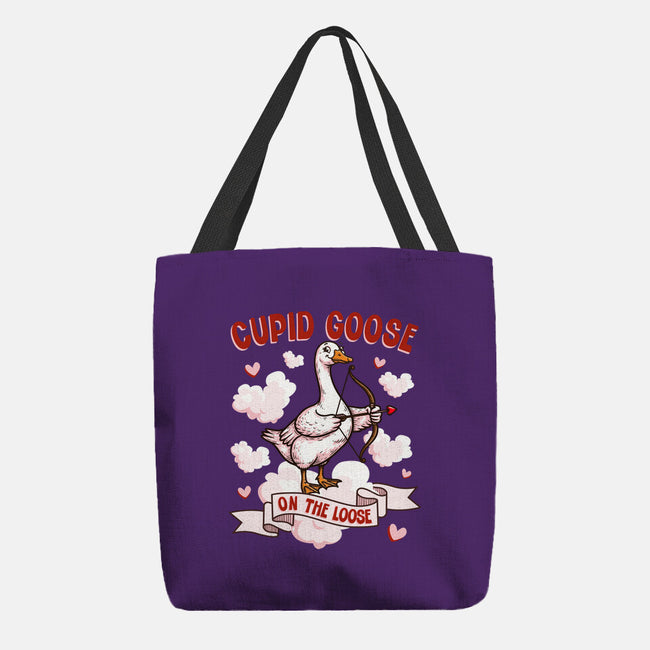 Cupid Goose Valentines Day-None-Basic Tote-Bag-The Ginger Effect