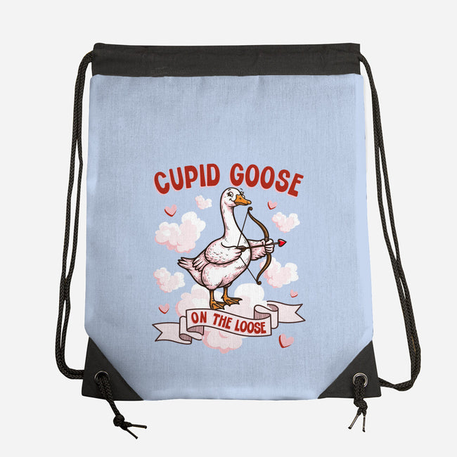 Cupid Goose Valentines Day-None-Drawstring-Bag-The Ginger Effect