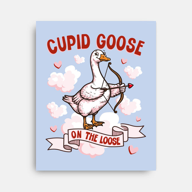 Cupid Goose Valentines Day-None-Stretched-Canvas-The Ginger Effect