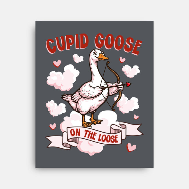 Cupid Goose Valentines Day-None-Stretched-Canvas-The Ginger Effect