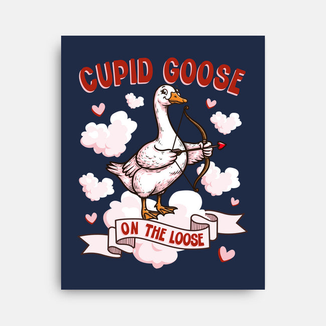Cupid Goose Valentines Day-None-Stretched-Canvas-The Ginger Effect
