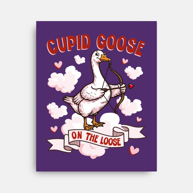 Cupid Goose Valentines Day-None-Stretched-Canvas-The Ginger Effect