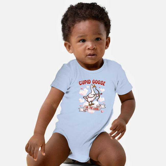 Cupid Goose Valentines Day-Baby-Basic-Onesie-The Ginger Effect